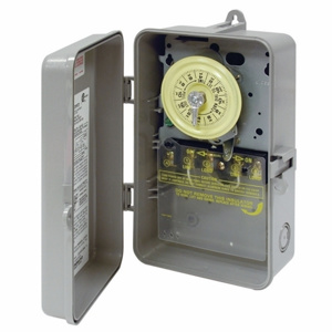 Intermatic T100 Series Time Clock Electromechanical 24 hr 40 A Plastic