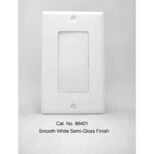 Mulberry Metal Standard Decorator Wallplates 1 Gang White Steel Device