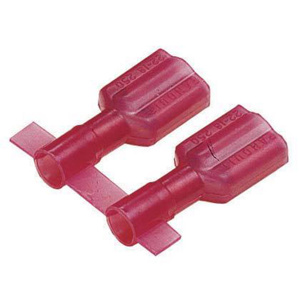 Panduit Female Insulated Disconnects 22 - 18 AWG Funnel Barrel 0.250 in Red
