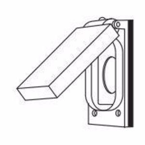 Hubbell-Killark Electric FS / FD Device Box Covers Single Receptacle 2.156 in Raised 1 Gang Gray