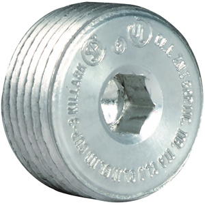 Hubbell-Killark Electric CUP Series Close-up Plugs 1-1/2 in Aluminum (Copper-free) Rigid/IMC