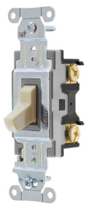 Hubbell Wiring 4-Way, DPDT Toggle Light Switches 20 A 120/277 V CSB420 No Illumination Ivory