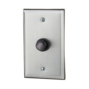 NSI Industries 3000 Series Photocontrols Flush Mount Button with Plate Flush Silver