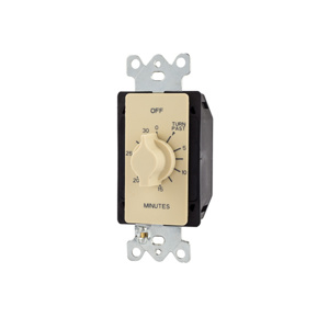NSI Industries A Series Timer Switch Springwound Hold Feature 20/10/10 A Ivory