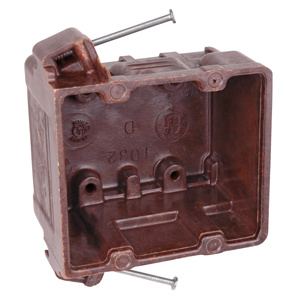 ABB Thomas & Betts Two Gang Switch/Outlet Nail-on Boxes Switch/Outlet Box Nails 2-11/16 in Nonmetallic