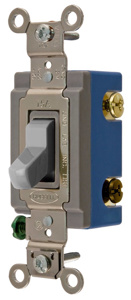 Hubbell Wiring 3-Way, SPDT Toggle Light Switches 15 A 120/277 V HBL® Extra Heavy Duty HBL1203 Gray