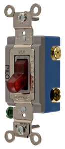 Hubbell Wiring 3-Way, SPDT Toggle Light Switches 15 A 120/277 V HBL® Extra Heavy Duty HBL1203 Red