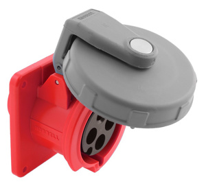 Hubbell Wiring HBL 4000 Series Pin and Sleeve Receptacles 30 A 3P4W Red