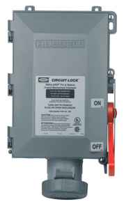 Hubbell Wiring HBL Series Pin and Sleeve Mechanical Interlock Devices 60 A Non-NEMA 3P4W 250 V