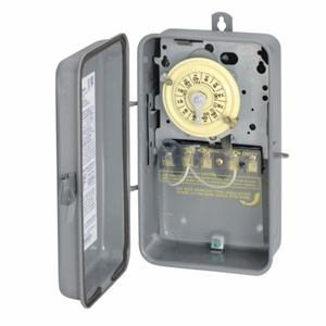 Intermatic T100 Series Time Clock Electromechanical 24 hr 40 A Metallic