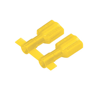 Panduit Female Insulated Disconnects 12 - 10 AWG Funnel Barrel 0.250 in Yellow