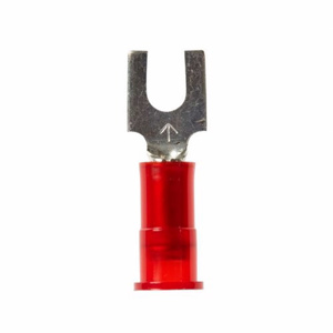 3M Insulated Block Fork Terminals 22 - 18 AWG Butted Seam Barrel Nylon Red
