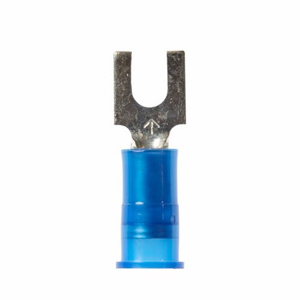 3M Insulated Block Fork Terminals 16 - 14 AWG Butted Seam Barrel Nylon Blue