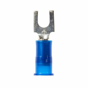 3M Insulated Block Fork Terminals 16 - 14 AWG Butted Seam Barrel Nylon Blue