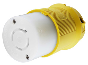 Hubbell Wiring Straight Locking Connectors 20 A 125/250 V 3P4W L14-20R Insulated Twist-Lock® Insulgrip® Dry Location, Corrosion-resistant