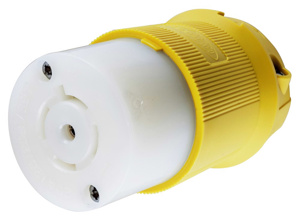 Hubbell Wiring Straight Locking Connectors 20 A 120/208 V 4P5W L21-20R Insulated Twist-Lock® Insulgrip® Dry Location, Corrosion-resistant