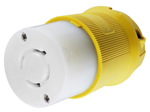 Hubbell Wiring Straight Locking Connectors 20 A 480 V 3P4W L16-20R Insulated Twist-Lock® Insulgrip® Dry Location, Corrosion-resistant