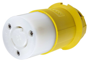 Hubbell Wiring Straight Locking Connectors 20 A 250 V 2P3W L6-20R Insulated Twist-Lock® Insulgrip® Dry Location, Corrosion-resistant