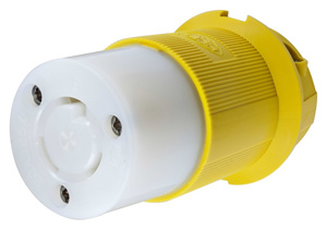 Hubbell Wiring Straight Locking Connectors 20 A 125 V 2P3W L5-20R Insulated Twist-Lock® Insulgrip® Dry Location, Corrosion-resistant