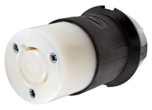 Hubbell Wiring Straight Locking Connectors 20 A 600 V 2P3W L9-20R Insulated Twist-Lock® Insulgrip® Dry Location