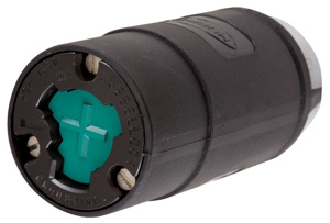 Hubbell Wiring Straight Locking Connectors 20 A 125 V 2P3W Non-NEMA Insulated Hubbellock® Twist-Lock® Dry Location