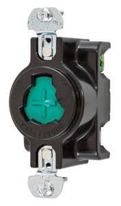 Hubbell Wiring Locking Single Receptacles 20 A 125 V 2P3W Non-NEMA Hubbellock® Twist-Lock®