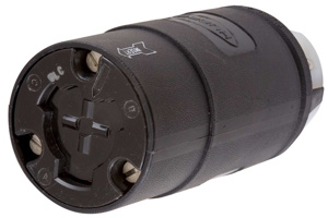 Hubbell Wiring Straight Locking Connectors 10/20 A 125/480 V, 250 VDC 2P3W Non-NEMA Insulated Hubbellock® Twist-Lock® Dry Location