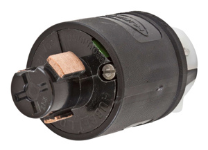 Hubbell Wiring Straight Locking Plugs 20 A 125 V 2P3W Non-NEMA Insulated Hubbellock® Twist-Lock® Dry Location