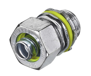 Hubbell Wiring H Series Straight Liquidtight Connectors Non-insulated 3/8 in Compression x Threaded Steel