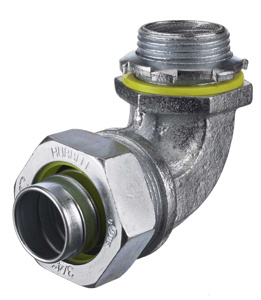 Hubbell Wiring H Series 90 Degree Liquidtight Connectors Non-insulated 1 in Compression x Threaded Steel