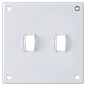 Hubbell Wiring Standard Security Toggle Wallplates 2 Gang White Steel Box