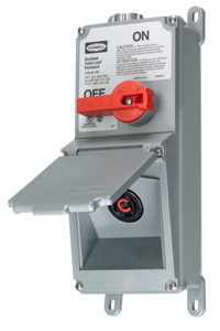 Hubbell Wiring Twist-Lock® Series Locking Switch Receptacle Enclosures 480 V 30 A
