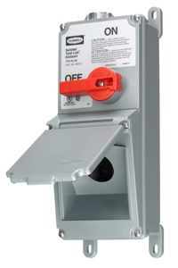 Hubbell Wiring Twist-Lock® Series Locking Switch Receptacle Enclosures 600 V 30 A