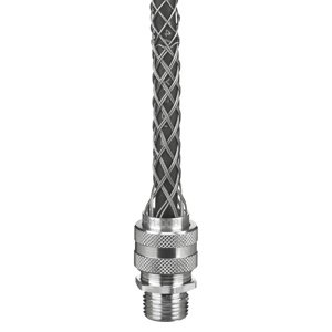 Hubbell Wiring Deluxe Series Meshed Strain Relief Cord Connectors Male Connector 2-1/2 in 1.937 - 2.062 in Closed Mesh, Multi-weave