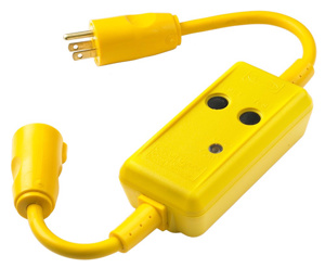 Hubbell Wiring Circuit Guard® GFP4C15A Series GFCI Line Cords 15 A 5-15R Yellow