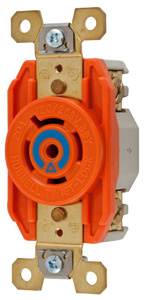 Hubbell Wiring Locking Single Receptacles 20 A 120/208 V 4P5W L21-20R Twist-Lock®