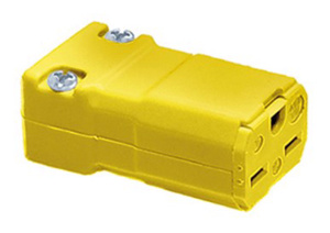 Hubbell Wiring Straight Blade Hinged Straight Connectors 15 A 250 V 2P3W 6-15R Valise® Dry Location