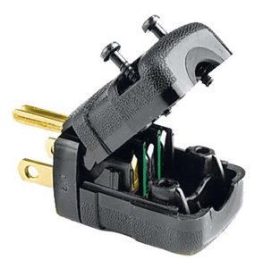 Hubbell Wiring Straight Blade Hinged Straight Plugs 15 A 125 V 2P3W 5-15P Valise® Dry Location