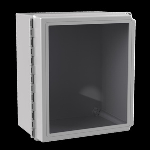 nVent HOFFMAN Wall Mount Continuous Hinge Cover with Window Weatherproof Enclosures Fiberglass 14 x 12 x 8 in NEMA 4X