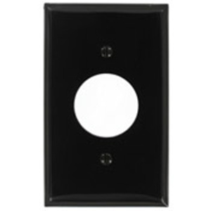 Leviton Standard Round Hole Wallplates 1 Gang 1.406 in Black Nylon Device