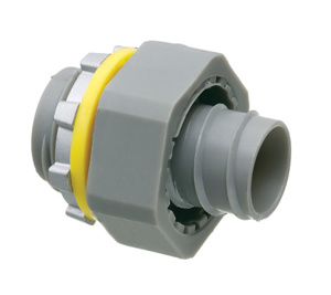 Arlington NMSC Series Straight Nonmetallic Liquidtight Screw Connectors Non-insulated 1/2 in Screw-on x Threaded Plastic (UV-resistant)