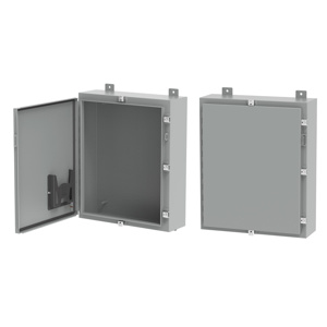 nVent HOFFMAN Wall Mount Continuous Hinge Weatherproof Enclosures 36 x 30 x 8 in Without Knockouts Gray NEMA 3/4/12/13