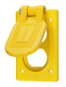 Hubbell Wiring Hubbellock® Series Weatherproof FS/FD Device Covers Aluminum 1 Gang Yellow