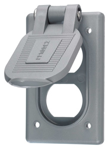 Hubbell Wiring Weatherproof Outlet Box Covers Duplex Receptacle 1 Gang Gray