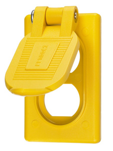 Hubbell Wiring Weatherproof Outlet Box Covers Duplex Receptacle 1 Gang Yellow
