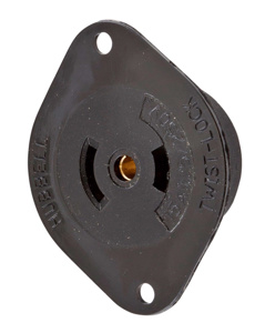 Hubbell Wiring Locking Flanged Midget Receptacles 15 A 125/250 V 3P3W ML-3R Twist-Lock®