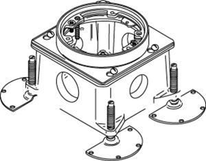 Wiremold 880 Series Single Service Floor Boxes