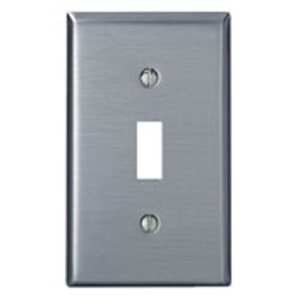 Leviton Standard Toggle Wallplates 1 Gang Stainless Steel 302 Stainless Steel Emergency Device
