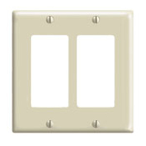 Leviton Standard Decorator Wallplates 2 Gang Ivory Nylon Device