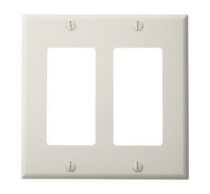 Leviton Standard Decorator Wallplates 2 Gang White Nylon Device